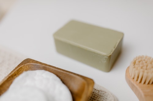 Closeup picture of a bar soap