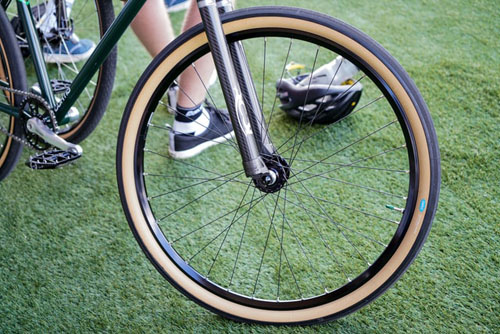 Black and Beige Cycle Wheel